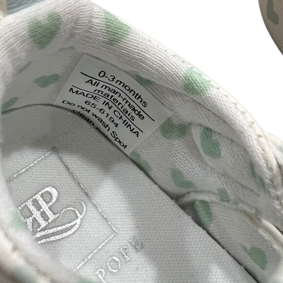 NEW Rosie Pope Sz 1 (0-3m) Aqua Blue Heart Crib Shoes - Picture 6 of 11